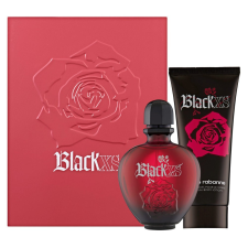 Paco Rabanne Black XS for Her Ajándékszett, Eau de Toilette 50ml + Body Milk 100ml (Metal Box), női kozmetikai ajándékcsomag