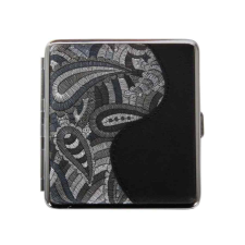 Padonio Hímzett virág mintás fém cigarettatárca, 20 szál cigarettának - 2 cigaretta tárca