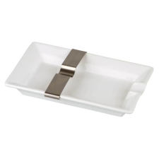 Padonio Szivar hamutál - Porcelán, fehér - fém szivartartó betéttel hamutartó