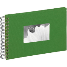  Pagna 24x17cm fehér lapos spirálos zöld fotóalbum ajándéktárgy
