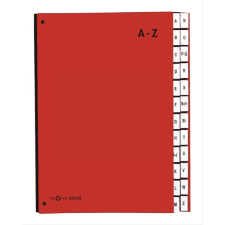 Pagna A-Z ig nyitott piros előrendező aláírókönyv