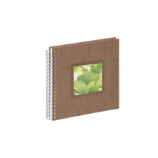 Pagna Nature Ginkgo 24x25cm szövet spirálos barna fotóalbum ajándéktárgy