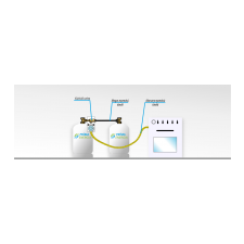  Palackcsoport lefejtő két gázpalackhoz nyomáscsökkentő nélkül hűtés, fűtés szerelvény