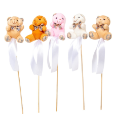  Pálcás plüss macis 5db/csom dekorációs kellék