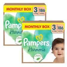 Pampers Harmonie 2 havi Pelenkacsomag 6-10kg Midi 3 (372db) pelenka