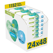 Pampers Harmonie Aqua Plastic Free műanyagmentes nedves törlőkendő 24x48 db törlőkendő