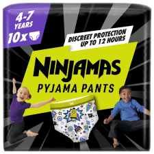 PAMPERS Ninjamas Pizsama Nadrág Űrhajók, 10 db, 7 év, 17kg-30kg pelenka