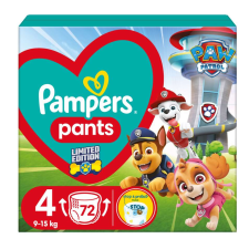 Pampers Pants Bugyipelenka 9-15kg Maxi 4 (72db) Paw Patrol pelenka