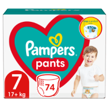 Pampers Pants Bugyipelenka, Méret: 7, 74 db pelenka, 17kg+ pelenka