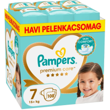 Pampers Premium Care havi Pelenkacsomag 15kg+ Junior 7 (108db) pelenka