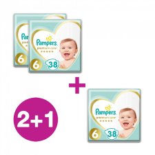 Pampers Premium Care Junior 6, 13 kg+ 2+1, 114 db pelenka