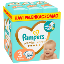 Pampers Premium Care pelenka, Midi 3, 6-10 kg, HAVI PELENKACSOMAG 200 db pelenka