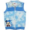  Pamut, cipzáras kisfiú mellény batikolt anyagból Mickey egér mintával