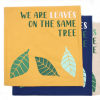  Pamut Párnahuzat Felirattal - We are Leaves - Sárga, Kék és Natúr