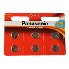 Panasonic 3V Lítium gombelem 6db-os (CR2016L-6BP-PAN) (CR2016L-6BP-PAN) gombelem