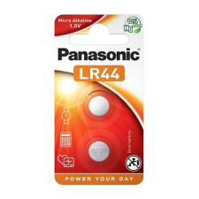 Panasonic alkáli-mangán LR44 gombelem (2db/csomag) (LR-44EL/2B) (LR-44EL/2B) gombelem