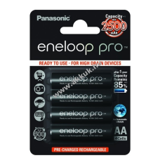 Panasonic eneloop Pro típus BK-3HCDE/4BE 2500mAh 4db/csom. tölthető elem