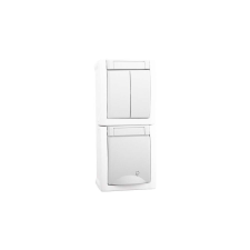Panasonic Kapcsoló + IP54 Pacific Panasonic aljzat, PT, fehér villanyszerelés