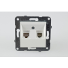 Panasonic Karre Plus RJ45 CAT6 + RJ11 CAT3 FALI ALJZAT fehér keret nélkül