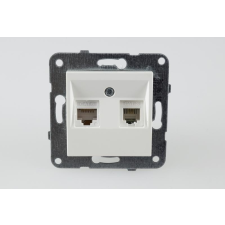 Panasonic Karre Plus RJ45 CAT6 + RJ11 CAT3 FALI ALJZAT fehér keret nélkül villanyszerelés
