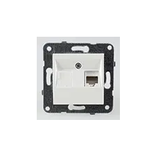 Panasonic RJ45 CAT 5E fali aljzat, keret nélkül, fehér villanyszerelés