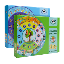 Panda Juniors - My round puzzle - Évszakok kreatív és készségfejlesztő