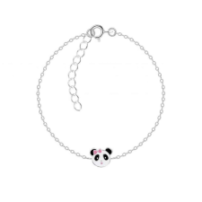  Panda kislány fejes ezüst karkötő - 925 ezüst gyerek ékszer- SJ10009864 karkötő