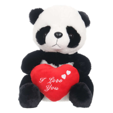 Panda maci szívvel - plüss panda - 25cm plüssfigura