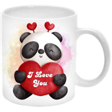 Pandás I love you bögre (feliratozható) bögrék, csészék