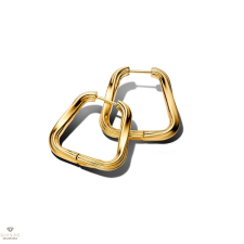 Pandora 14K aranyozott Csavart háromszög nagy karika fülbevaló - 263876C00 fülbevaló