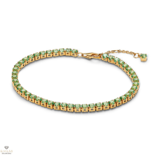 Pandora 14K aranyozott szikrázó zöld tenisz karkötő 20 cm - 561469C02-20 karkötő