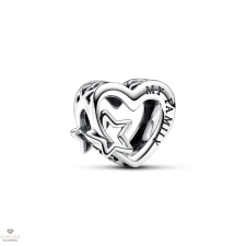 Pandora áttört családi szív és csillag charm - 792829C00 medál