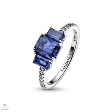Pandora Csillogó Kék Szögletes gyűrű 50-es méret - 192389C01-50 gyűrű