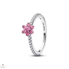 Pandora Csillogó rózsaszín virágos gyűrű 48-as méret - 194499C02-48 gyűrű