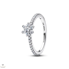 Pandora Csillogó virágos gyűrű 54-es méret - 194499C01-54 gyűrű
