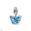 Pandora Kék muranói üveg pillangó függő charm - 792698C01
