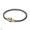 Pandora Kék zsinóros lánc karkötő 17 cm - 563816C02-17