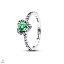 Pandora Kiemelt mentazöld szív gyűrű 60-as méret - 198421C08-60 gyűrű