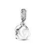 Pandora Moments 793200C01 Virágzó fehér rózsa dupla függő charm (Ag925/1000, 2,1g)