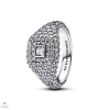 Pandora Pavé négyzetes koktélgyűrű 60-as méret - 193556C01-60