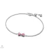 Pandora Rózsaszín Masni karkötő 20 cm - 594234C01-20