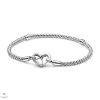 Pandora szegecselt kígyólánc karkötő 21 cm - 592453C00-21