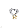Pandora Szerencse csillag és szív charm - 763513C00
