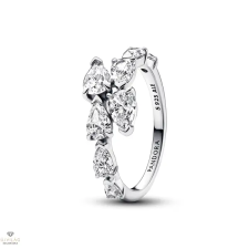 Pandora szikrázó átlapolt köves gyűrű 58-as méret - 193004C01-58 gyűrű