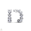 Pandora Szikrázó szívek nyitott kis karika-fülbevaló - 293657C01