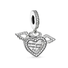 Pandora Szív és angyalszárnyak 798485C01 (Ag 925/1000, 3,6 g) medál