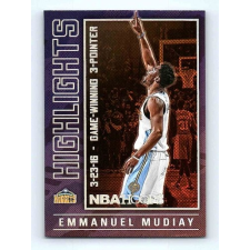 Panini 2016-17 NBA Hoops Highlights #16 Emmanuel Mudiay gyűjthető kártya