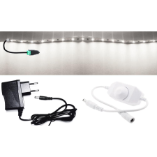 Pannon Led 5m hosszú 23Wattos, lengő fehér tekerődimmeres (fényerőszabályzós), adapteres hidegfehér LED szalag (300db 2835 SMD LED) világítás