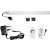 Pannon Led 75cm-es 13 Wattos, 12 Voltos RGB LED, opál, keskeny alumínium profilban, adapterrel, 1 zónás FUT025 RF távirányítós (45db 5050 SMD LED)