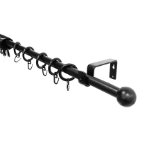  Pannónia, 1 soros karnis, VESZPRÉM szett, fekete, 240 cm karnis, függönyrúd